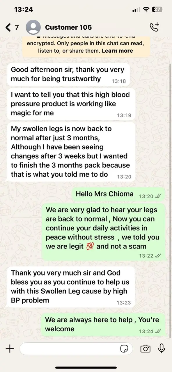 Swollen legs before/after
